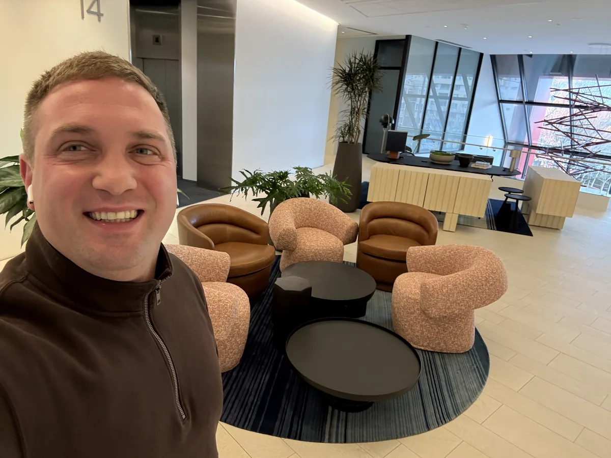 Aleksandr Biriuk, owner of Rain City Kitchen & Bath, at the Bellevue office